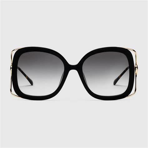 gucci horsebit sunglasses ladies|Gucci Rectangular sunglasses with Horsebit.